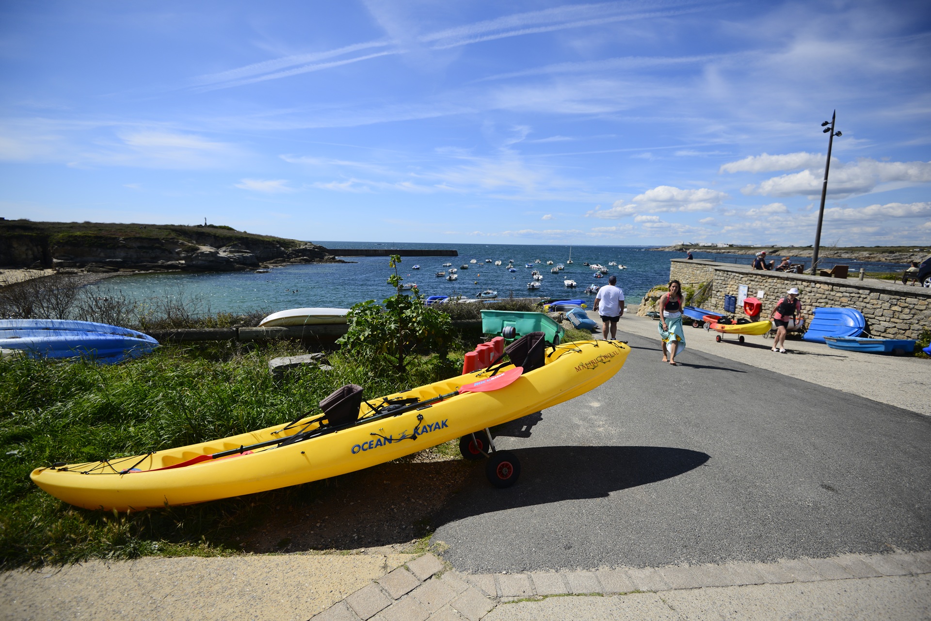 Bateaux a proximité de la plage de Kerroc'h à Ploemeur (Morbihan) 56