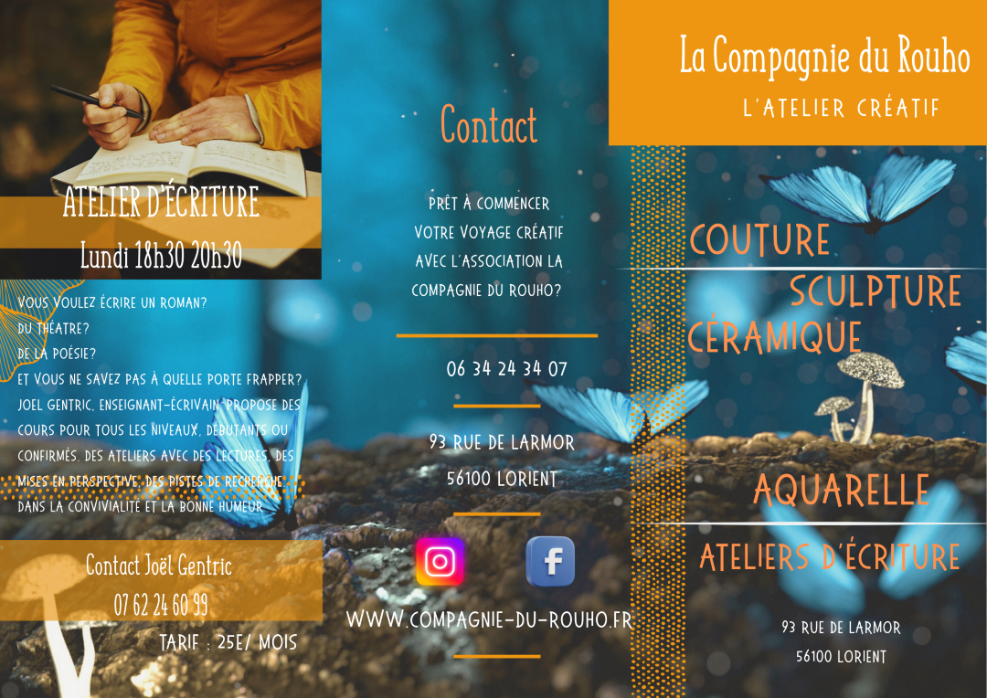 Cours et ateliers créatifs ouvert à tous à La Compagnie du Rouho, Lorient Bretagne Sud (56 Morbihan)