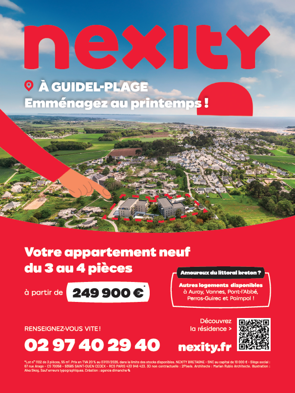 Investir à Guidel, station balnéaire du littoral breton avec Nexity et ses appartements et parkings proches de Lorient Bretagne Sud (Morbihan, 56)