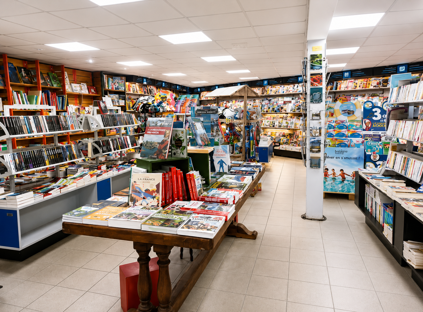 La librairie principale de l'Ile de Groix, La Belle Histoire vous offre un large choix de jeux, d'idées cadeaux, de produits locaux à Lorient Bretgagne Sud (Morbihan, 56)