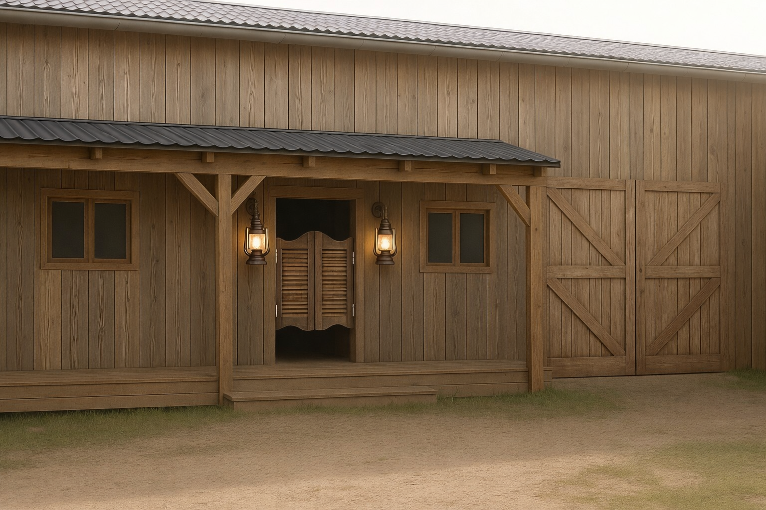Le saloon du West Wind Ranch à Bubry, près de Lorient (Morbihan, 56) Bretagne Sud