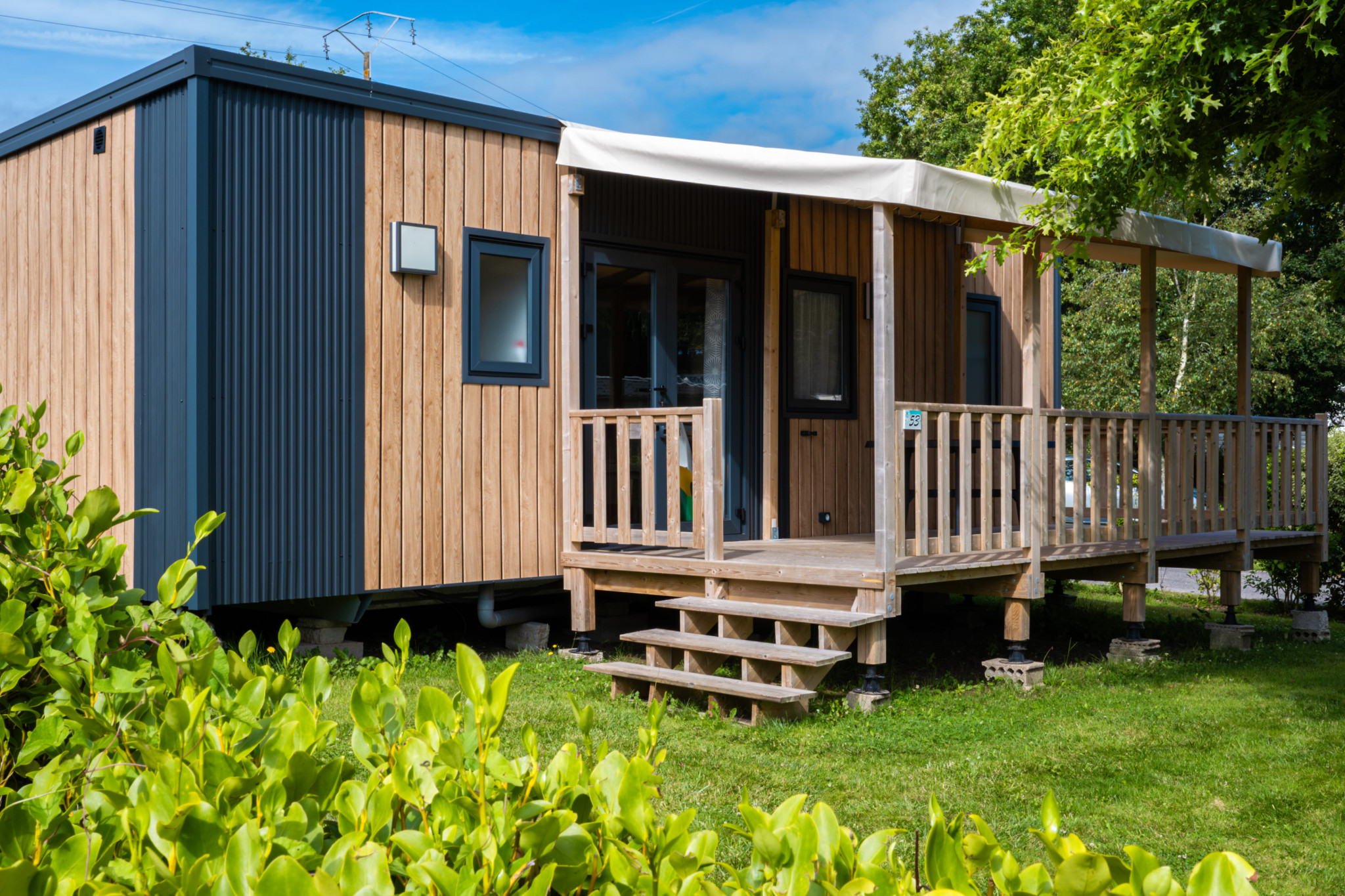 mobilhome Camping Entre Terre et Mer 3 étoiles à Pont-Scorff, proche Lorient Bretagne Sud (Morbihan, 56)