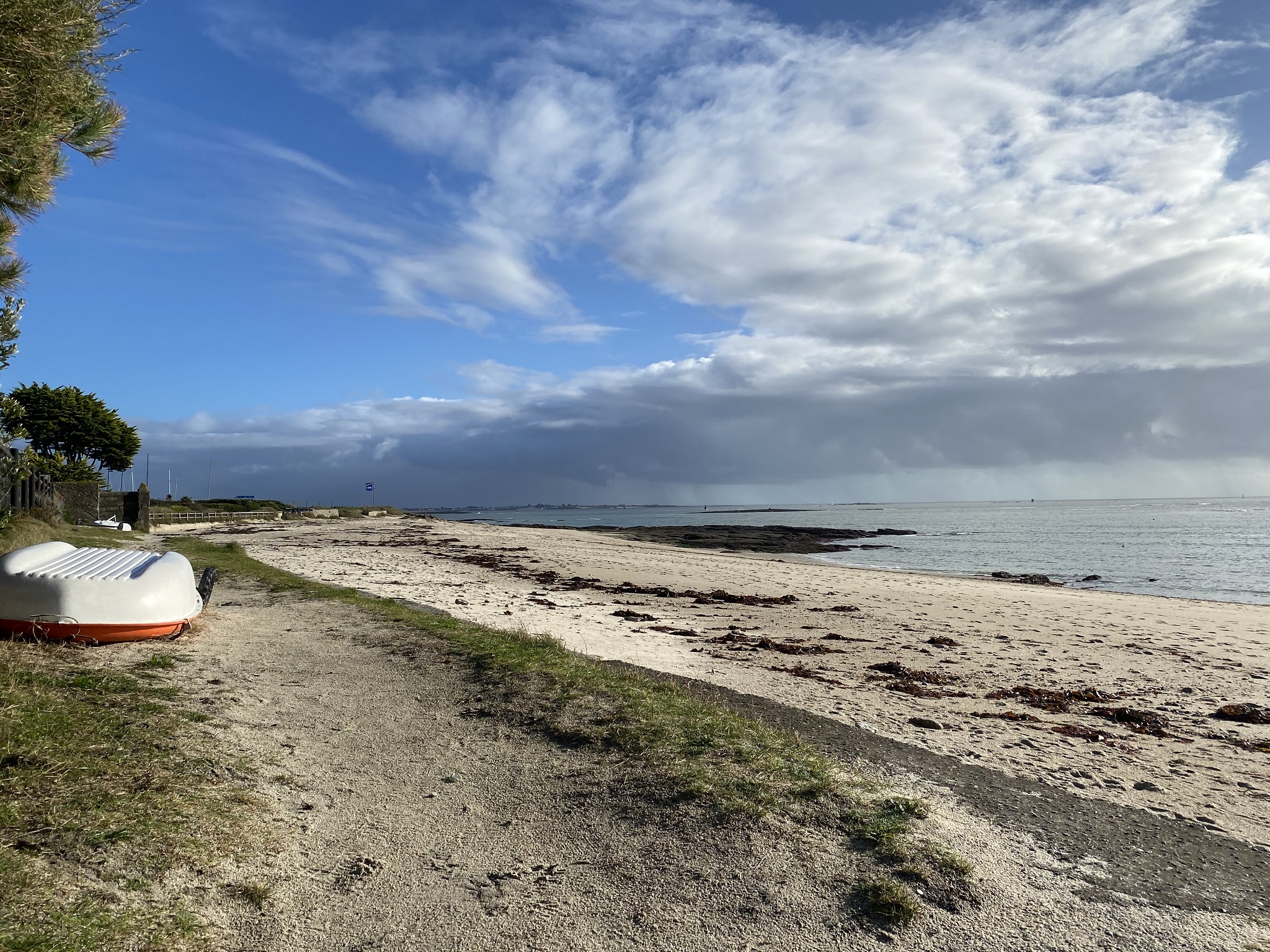 Plage de Kerpape en hiver à Ploemeur (Morbihan) 56