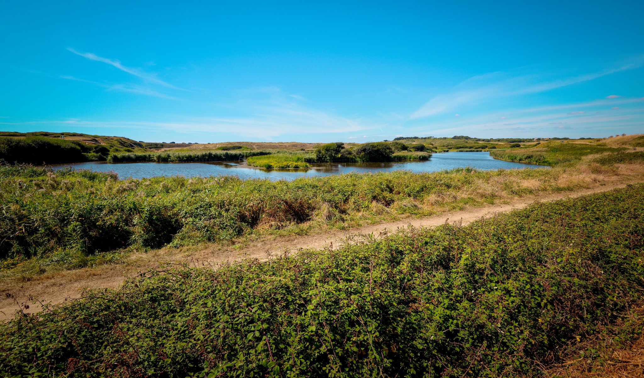 Randonnée sur l'étang du loch à Guidel proche Lorient (Morbihan) 56