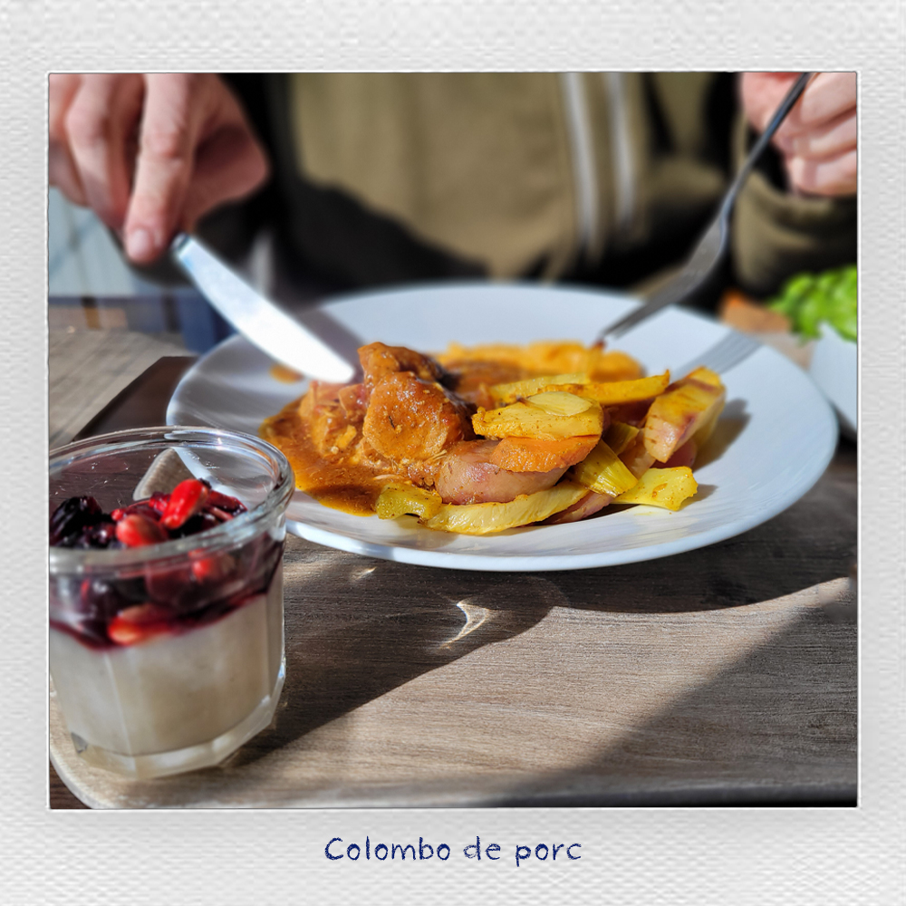 REstaurant bio Croc Epis à Lorient, Kéryado, plat de colombo de porc sur place ou à emporter, à Lorient Bretagne Sud (Morbihan, 56)