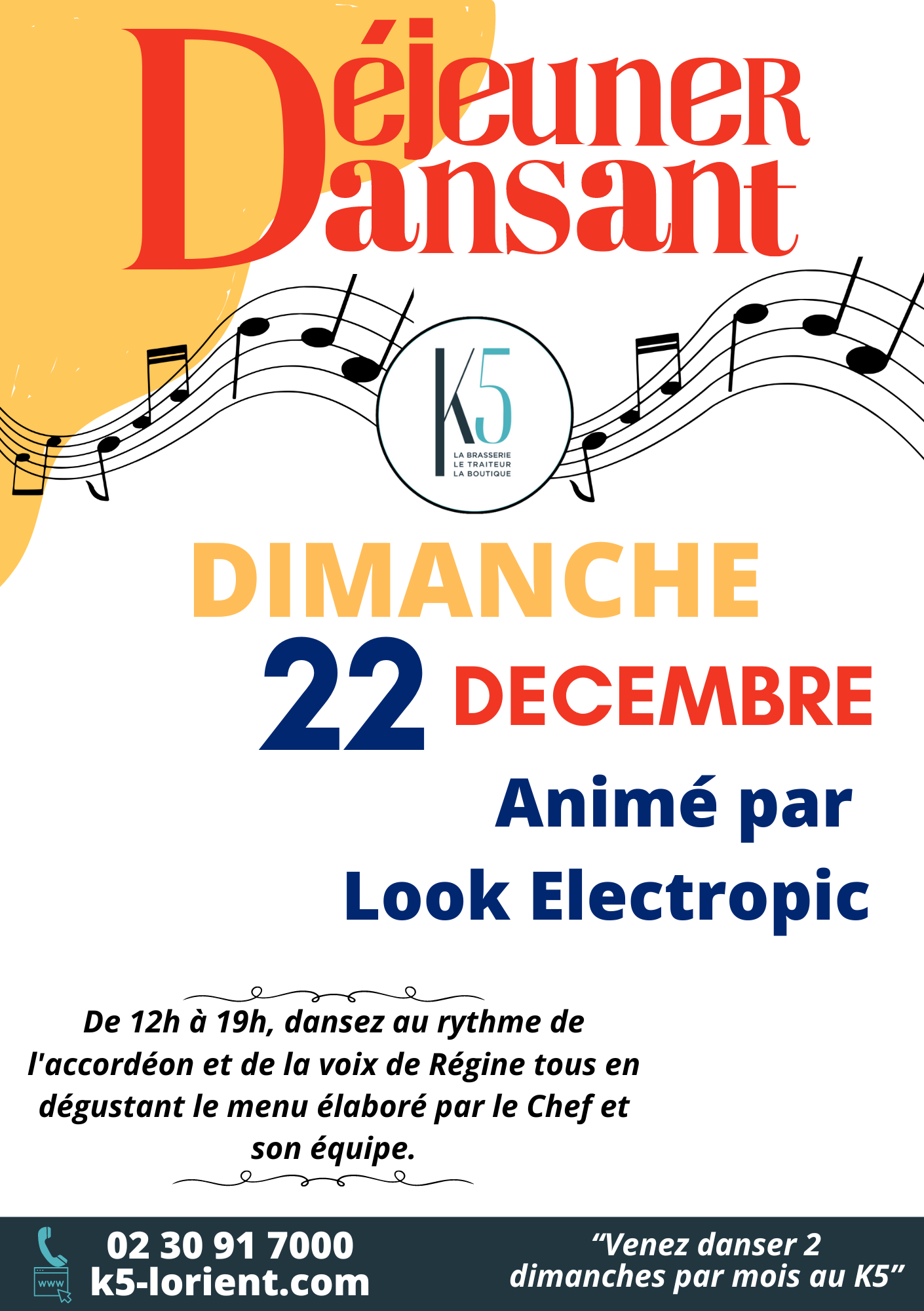 Déjeuner dansant avec Look Electropic Le 22 déc 2024