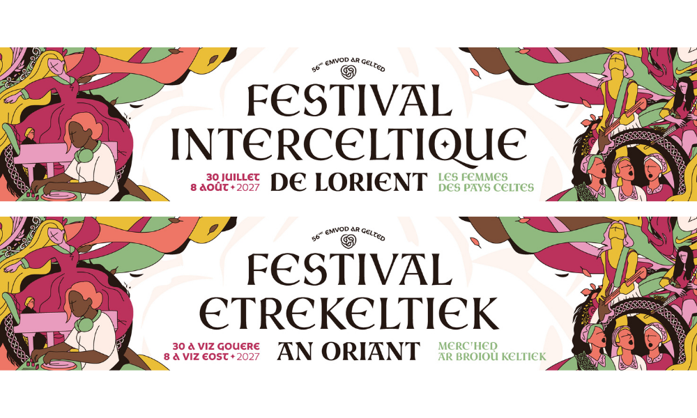 Festival Interceltique de Lorient du 30 juillet au 8 août 2027, autocollant, Bretagne Sud (Morbihan, 56)