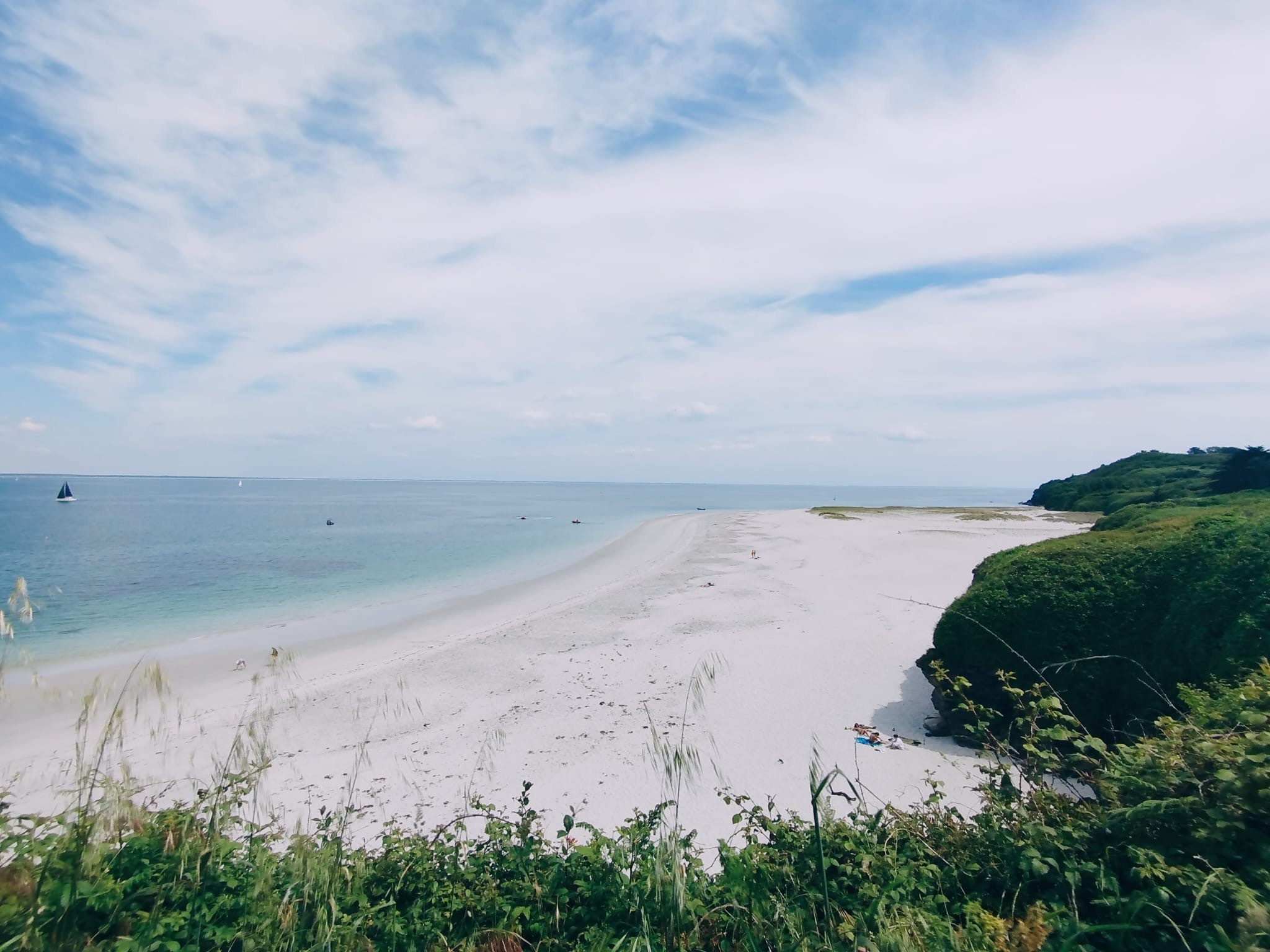 La plage convexe des Grands Sables, Ile de Groix, Lorient Bretagne Sud ( Morbihan, 56)