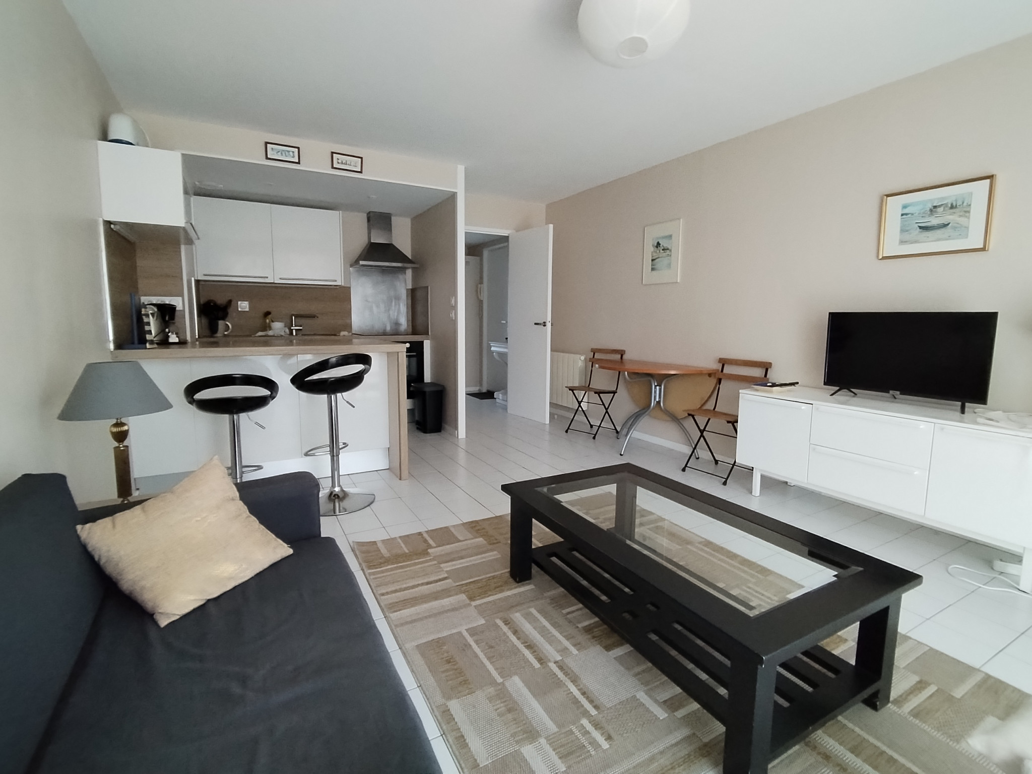 Location de vacances 3 personnes avec jardin à Larmor-Plage Kernevel (Morbihan, 56)