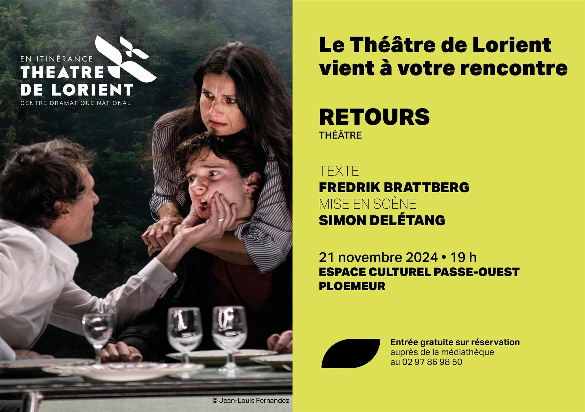 Retours, pièce du Théâtre de Lorient Le 21 nov 2024