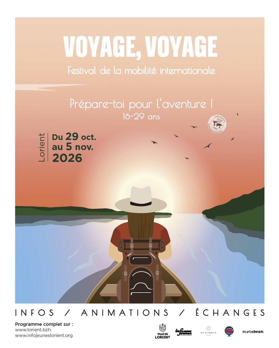 Affiche festival Voyage, voyage