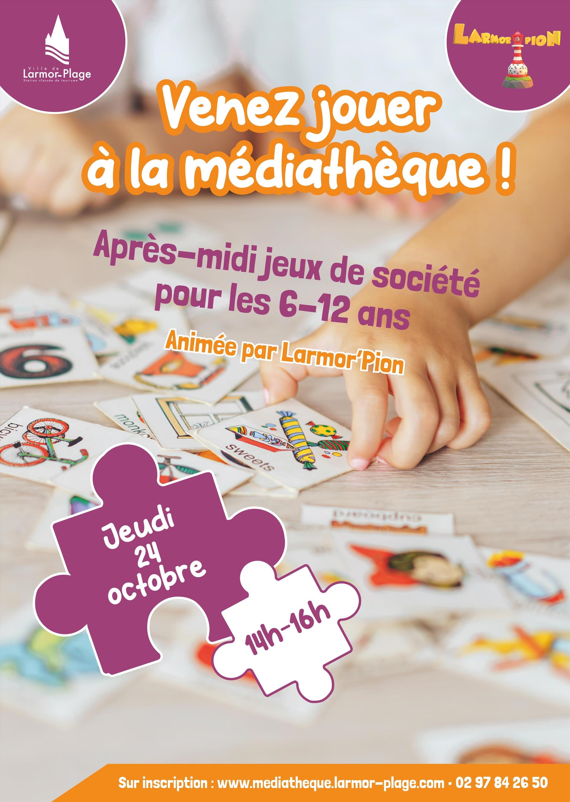 Après-midi jeux de société pour les 6-12 ans