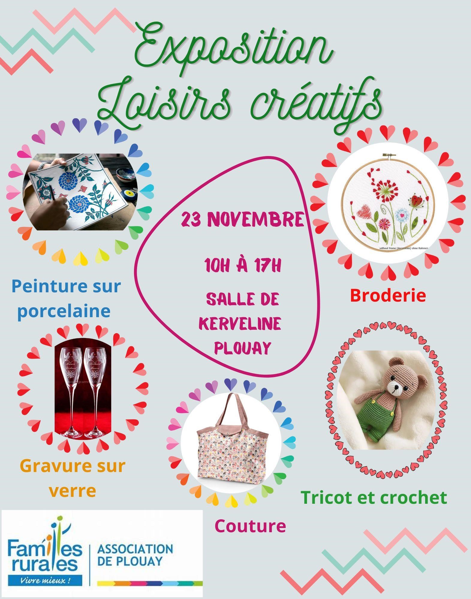 Exposition des Ateliers créatifs de Familles rurales Le 23 nov 2024