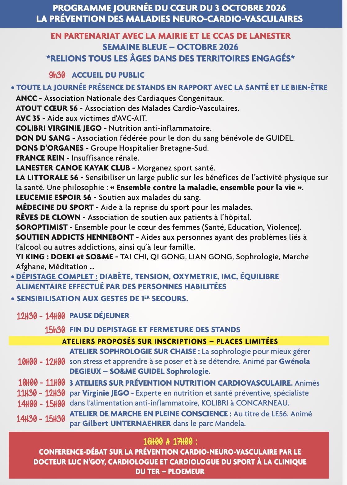PROGRAMME journée LANESTER