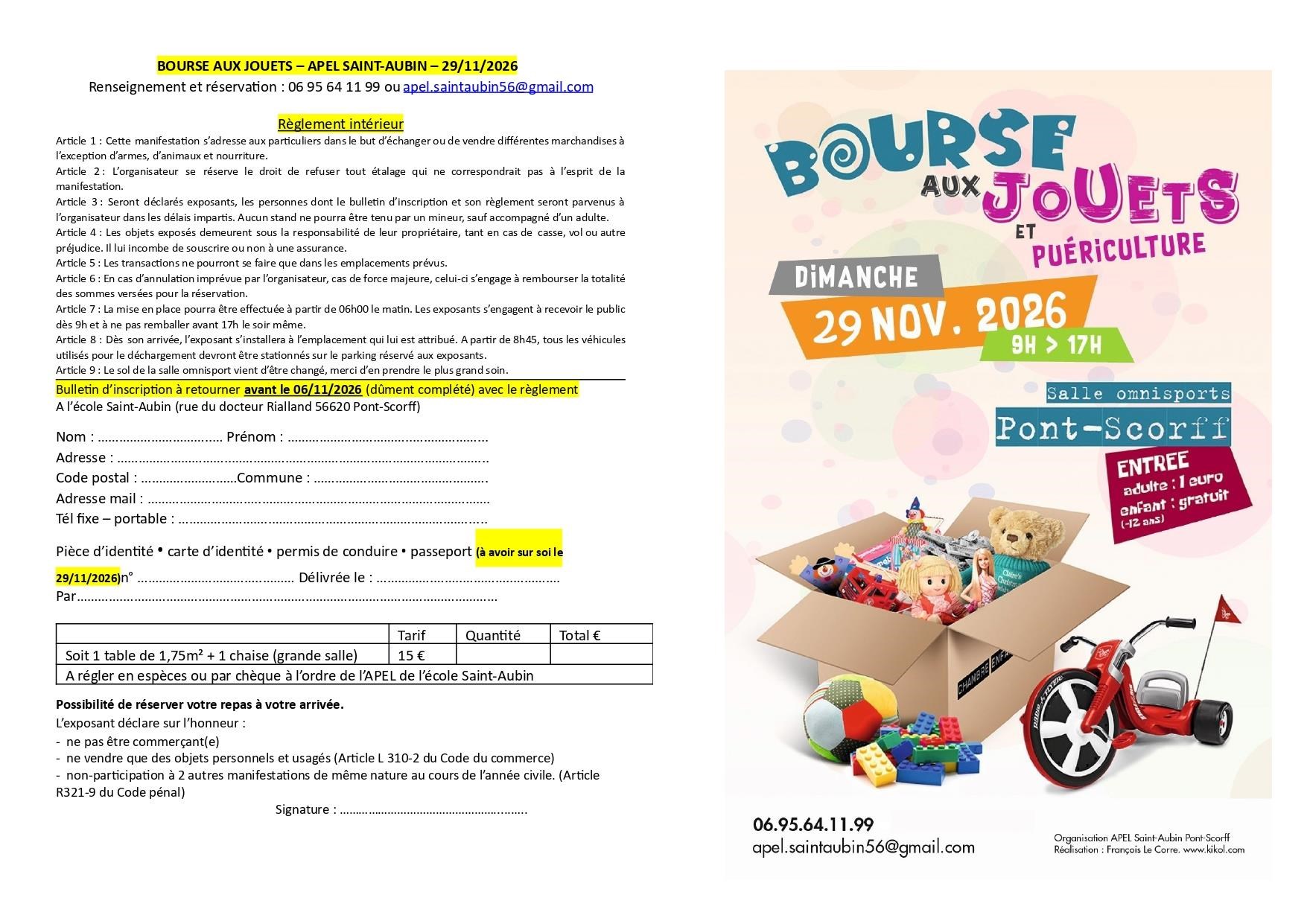 Bourse, braderie Pont-Scorff