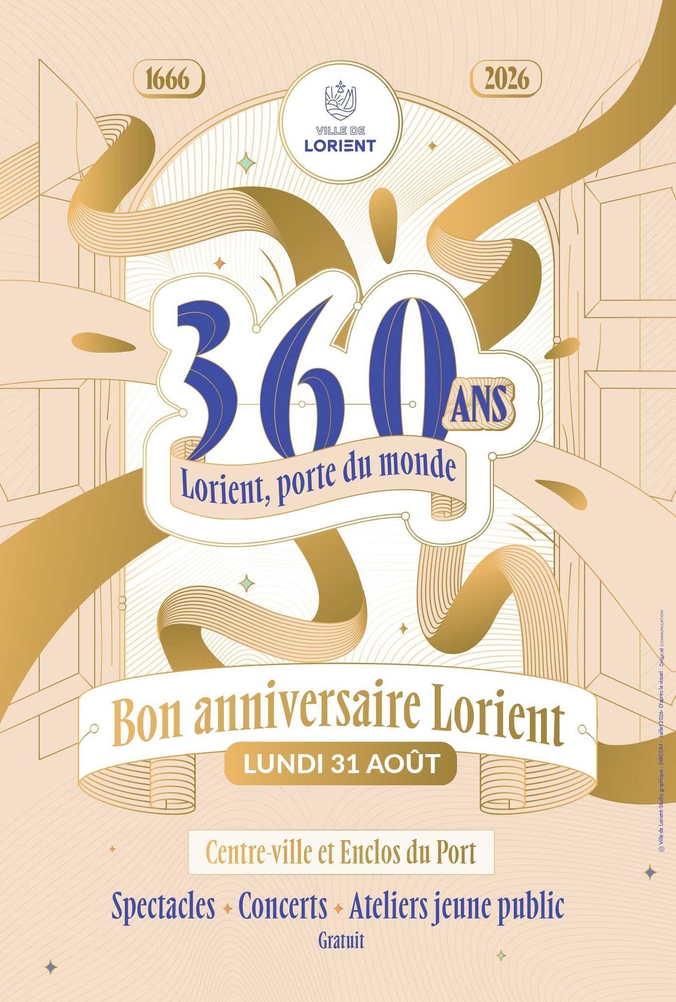 Le 31 août, Lorient a 360 ans