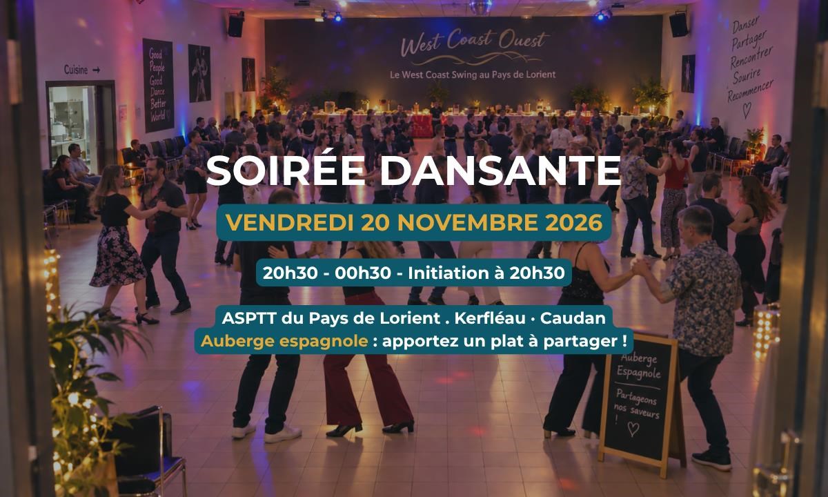 Soirée dansante West Coast Swing, rock, salsa, bachata et ki