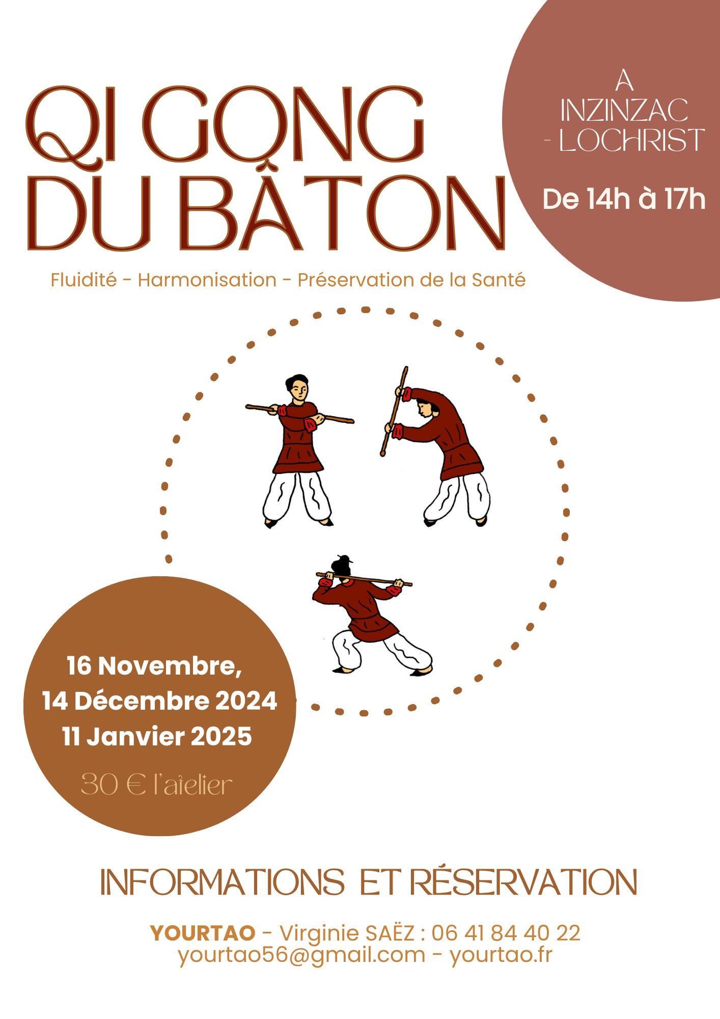 Atelier qi gong du bâton Le 16 nov 2024