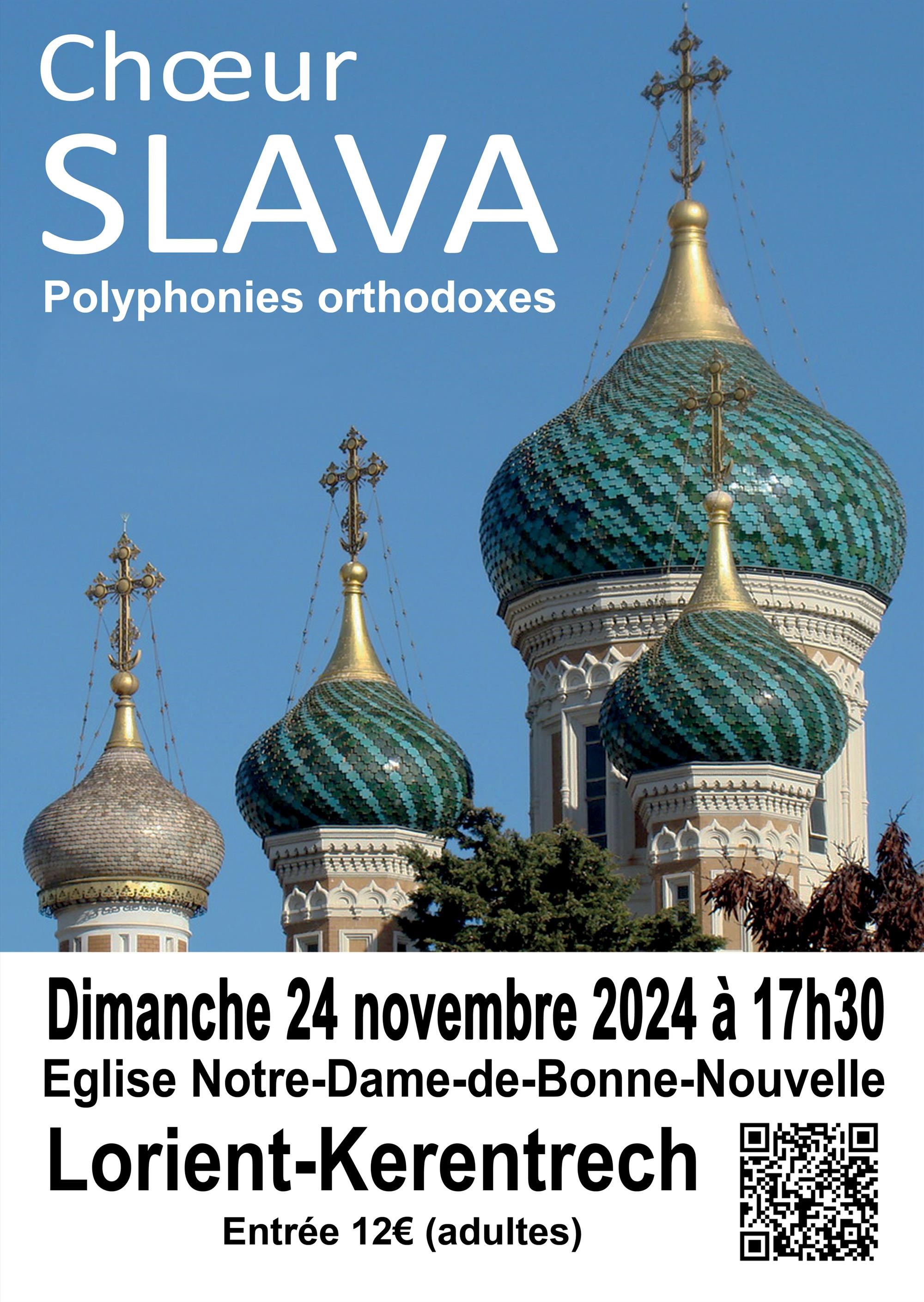 Choeur Slava chants polyphoniques orthodoxes Le 24 nov 2024