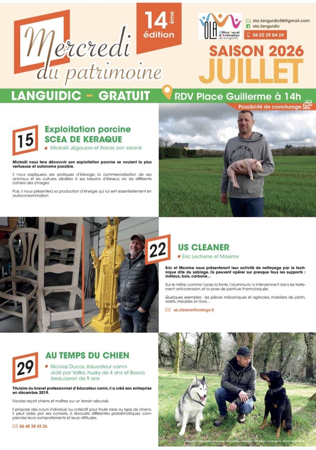Programme juillet