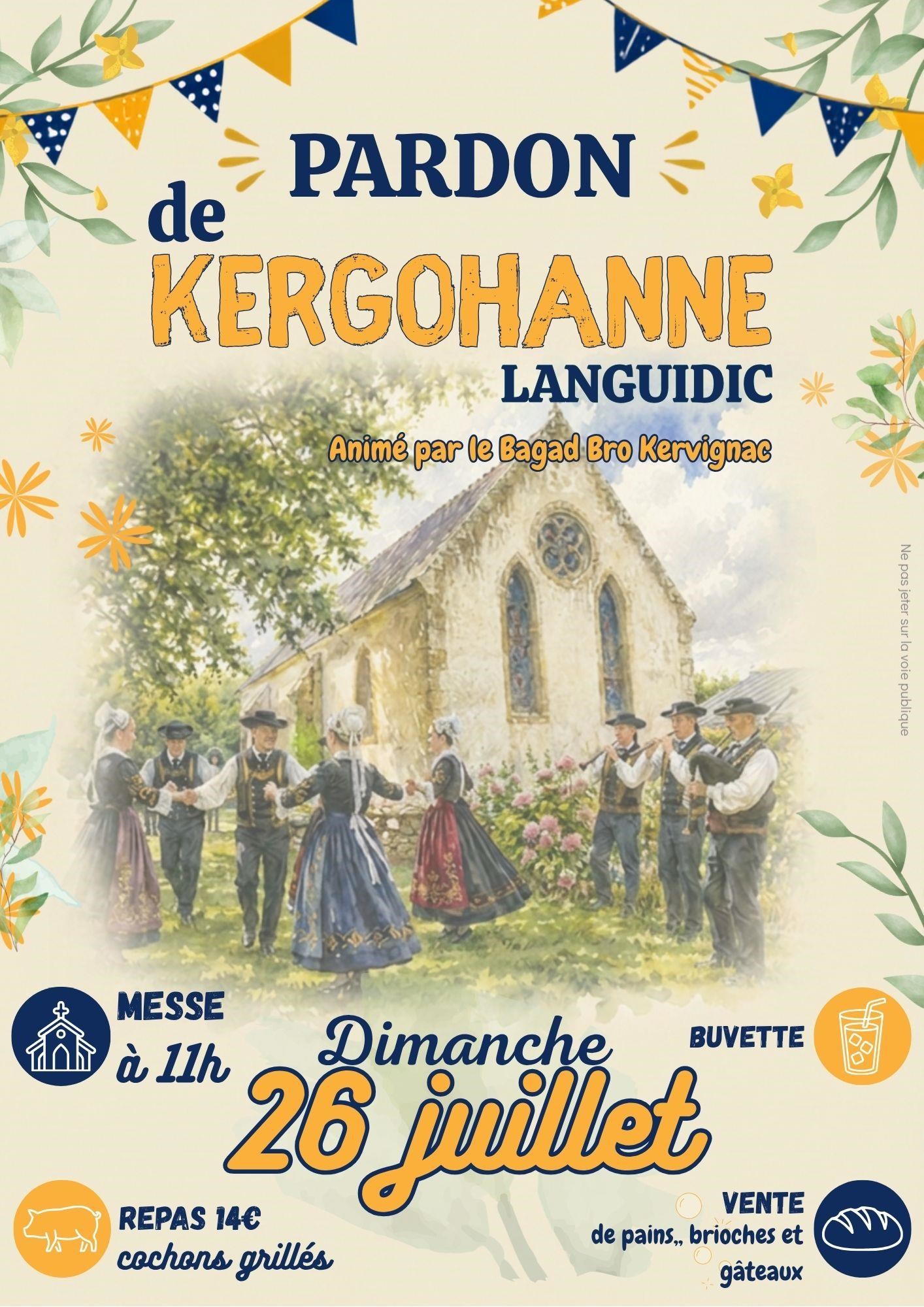 Pardon de Kergohanne avec Bagad et cochon grillé