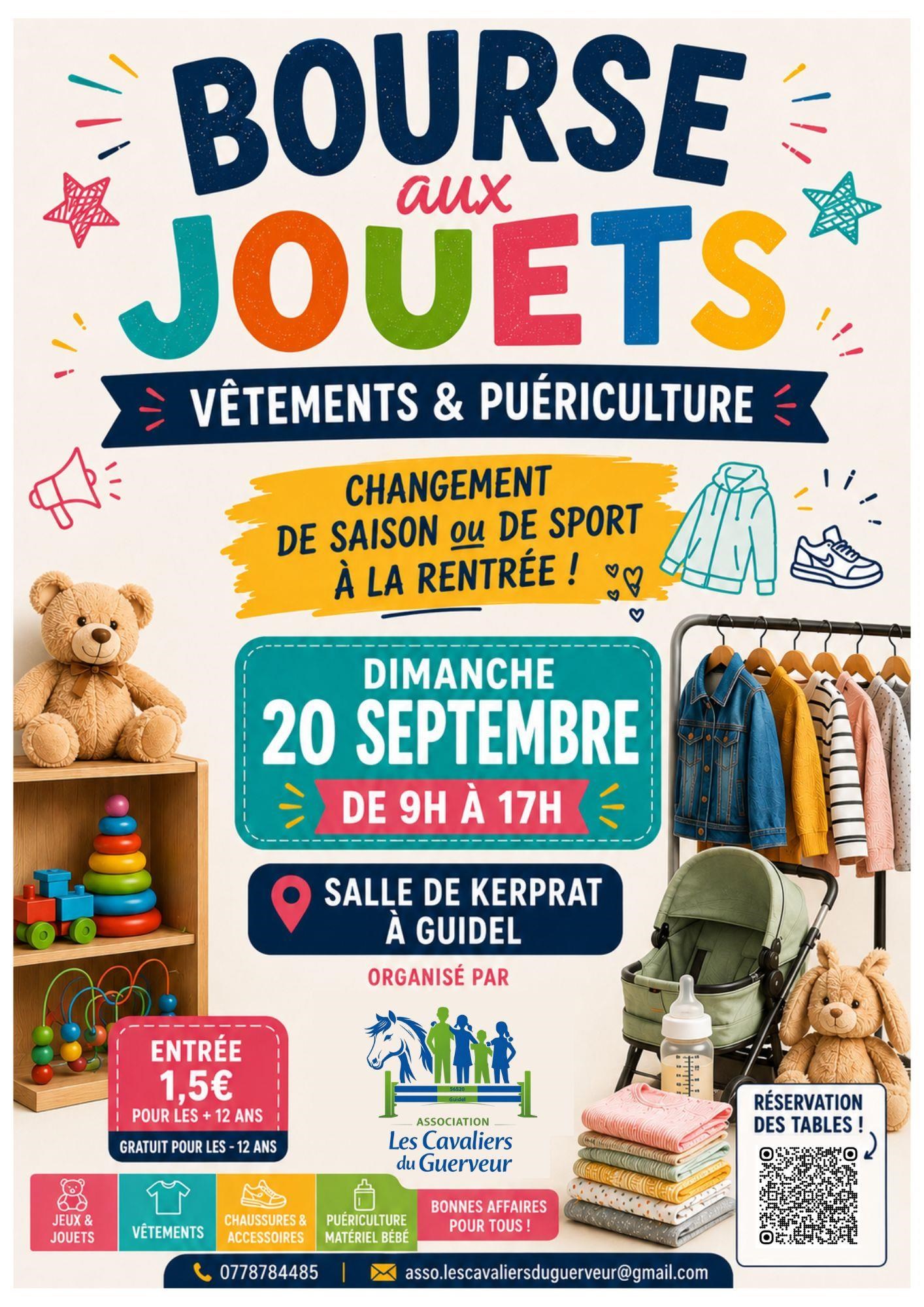 Affiche bourse aux jouets, vêtements et puériculture