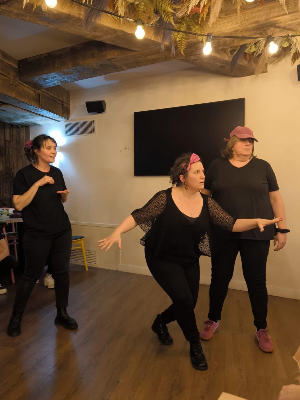 Les joueuses en action