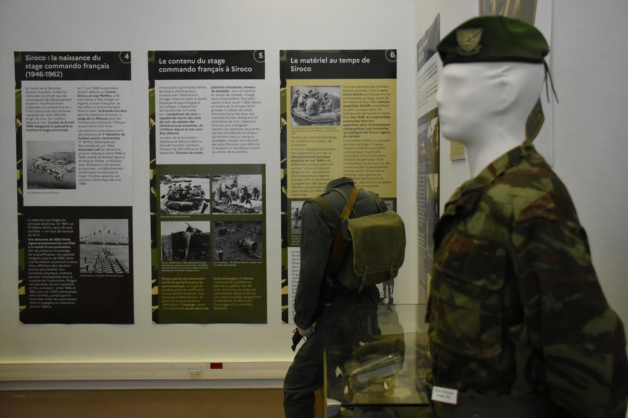 Exposition temporaire sur le stage commando