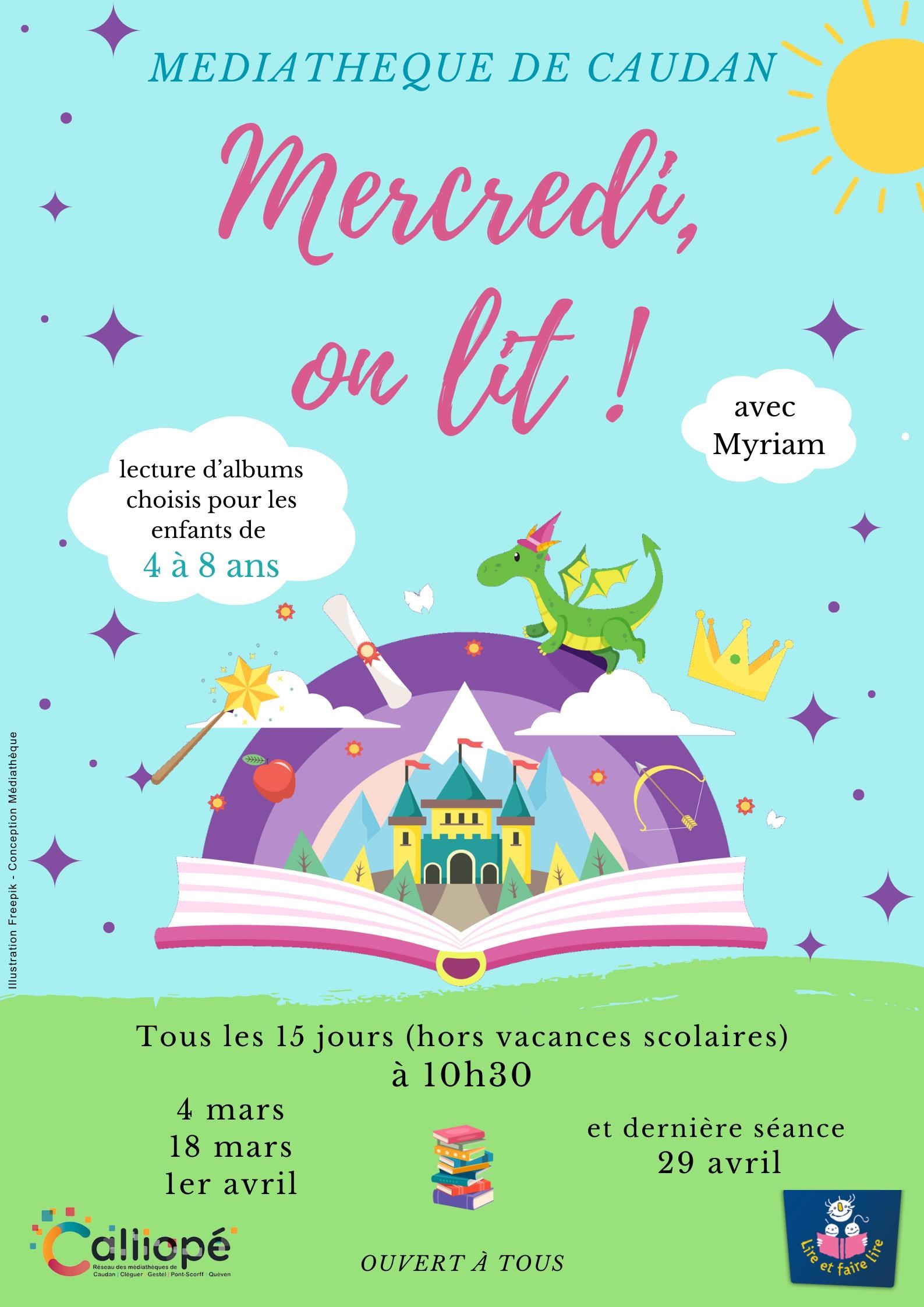 Lecture, écriture Caudan